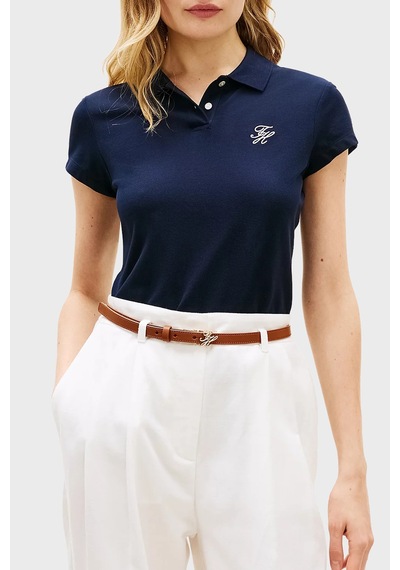 Tommy Hilfiger Bayan Polo Yaka T Shirt Ww0ww49259 C1g Lacivert Lacivert
