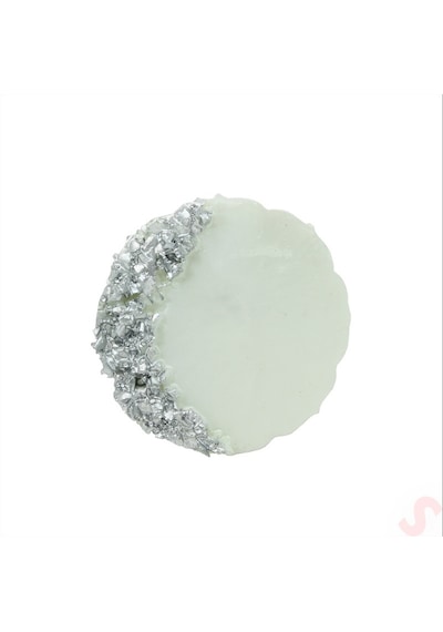 Epoksi Taşlı Magnet, 6,50 Cm - Gümüş - 1 Adet Gümüş
