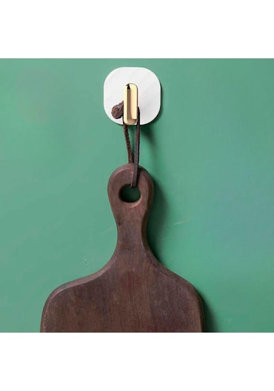 2li Yapışkanlı Retro Askılık Dolap Kapak Kulpu Beyaz Diğer