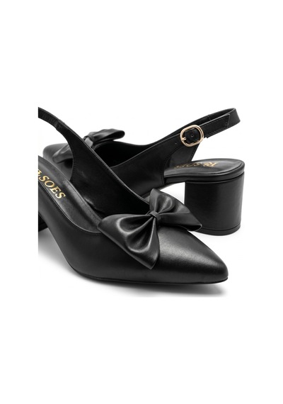 Rayvora Kadın Şık Fiyonk Detaylı Orta Topuk Slingback Günlük Ve Abiye Stiletto Klasik Topuklu Ayakkabı Siyah Rayvora Kadın Şık Fiyonk Detaylı Orta Topuk Slingback Günlük Ve Abiye Stiletto Klasik Topuklu Ayakkabı Siyah