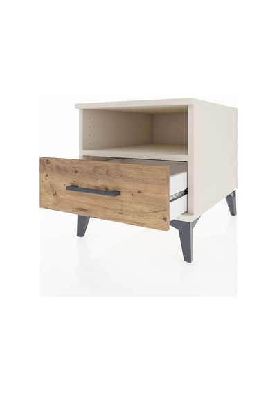 Kronos Komodin Tek Raflı Tek Çekmeceli 44x59x48 Aytaşı-çam Aytaşı