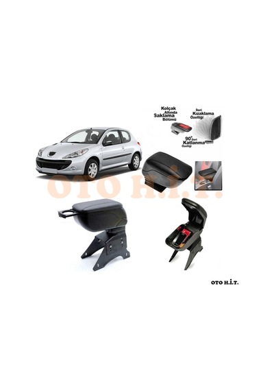 Peugeot 206 Plus Uyumlu Kol Dayama Ve Kolçak Sürgülü
