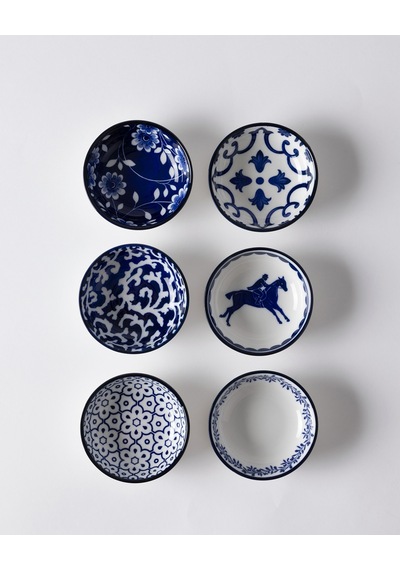 Reve Bleu Mais Mini Kase Seti - Mavi/beyaz - 9 Cm 8684427358498 Çok Renkli