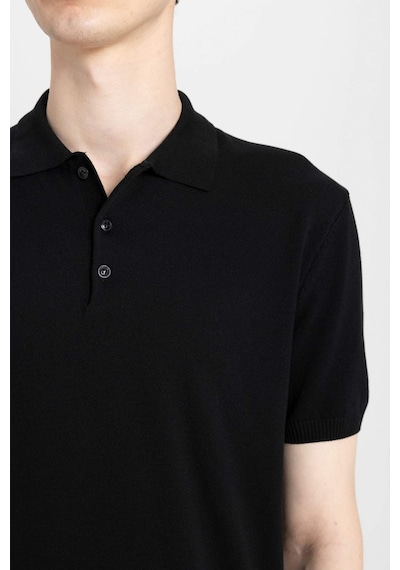 DeFacto Slim Fit Dar Kesim Kısa Kollu Basic Düz Triko Polo Tişört Y5369AZ24SMBK81 DeFacto Slim Fit Dar Kesim Kısa Kollu Basic Düz Triko Polo Tişört Y5369AZ24SMBK81