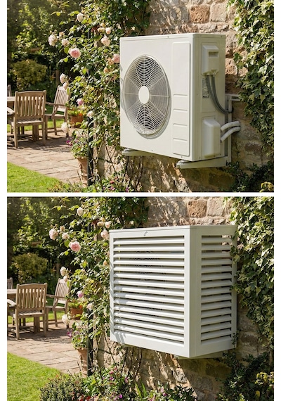 Klima Motoru/dış Ünite Gizleme/koruma Kafesi Xl 120x62x150 H Açısız Condor Beyaz