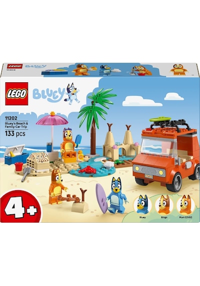 LEGO® Bluey: Bluey’nin Ailece Plaj Gezisi 11202 - 4 Yaş ve Üzeri Çocuklar için Yaratıcı Oyuncak Yapım Seti (133 Parça)
