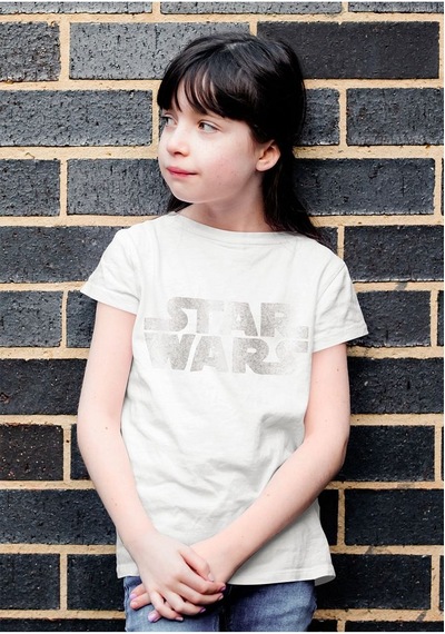 Sevbano Unisex Star Wars Baskılı Yıldız Savaşları Film Çocuk Tişört 1-12 Beyaz