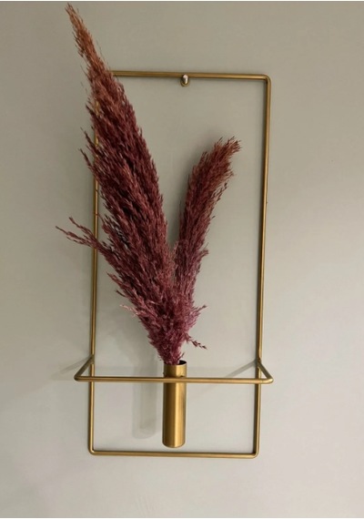 MetaQuartz Aksesuar 2'li Kare Gold Metal Çiçeklik , Modern Dekoratif Metal Çiçeklik