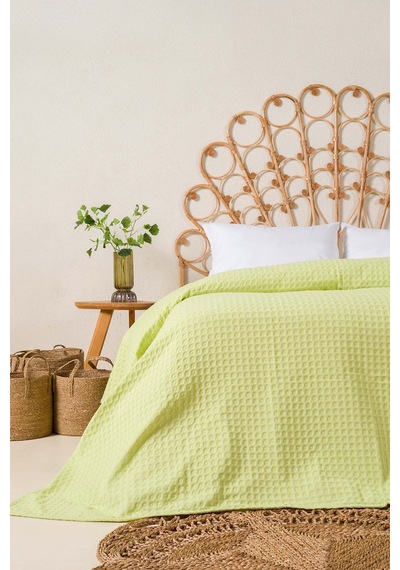 Viva %100 Pamuk Lime Yeşil Pike 200x220 2604 Yeşil