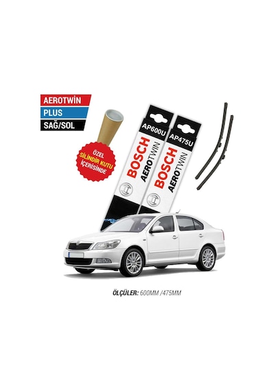 Skoda Octavia 2011 Model Silecek Takımı Ön Bosch Aerotwin Plus