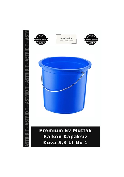 Premium Ev Mutfak Balkon Kapaksız Kova 5,3 Lt No 1 Çok Renkli