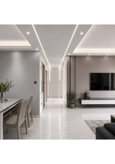 Dl158f Esnek Sıva Altı Trimless Led Profil 1 Metre 15x12 Mm Alüminyum Delikli Kanatlı Alçıpan Gömme Led Kanal 55542943