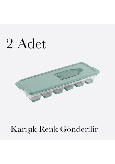 Silikon Tabanlı Buz Kalıbı 2 Adet Dünya Plastik Bpa İçermez Buzluk
