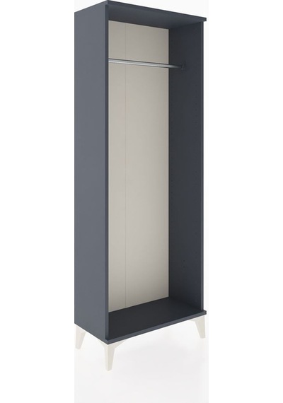 Arges Dolap Tek Raflı Kapaklı Tek Askılı 60x30x163 Antrasit-aytaşı Antrasit