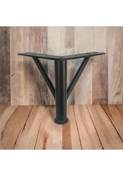 Firkete Ayak Metal 12 Cm Mat Siyah Mobilya Koltuk Ayağı Siyah Diğer