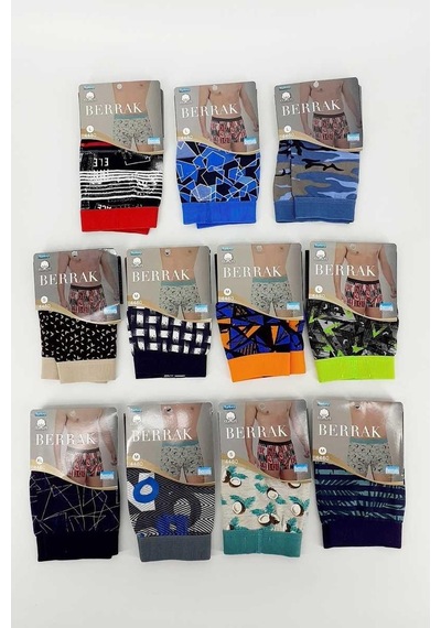 Berrak Erkek 5 Li Trend Desen Boxer 001
