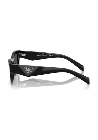 Prada Pr B09s 16k08z 54 Unisex Oval Siyah Kemik Güneş Gözlüğü Siyah