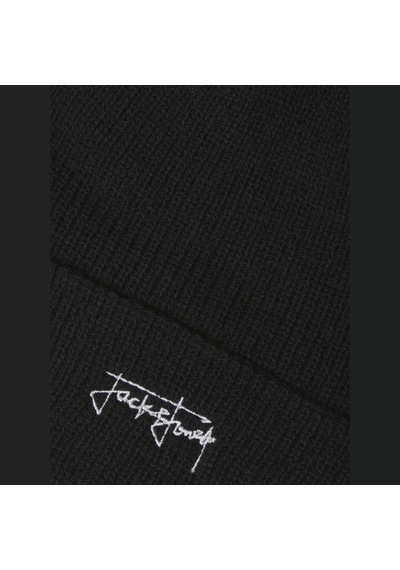 Jack & Jones Erkek Nakis Detayli Bere - Sean - 12299934 Black