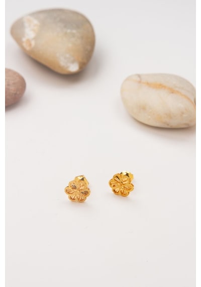 22 Ayar 1,1 Gram Çiçek Model Altın Küpe