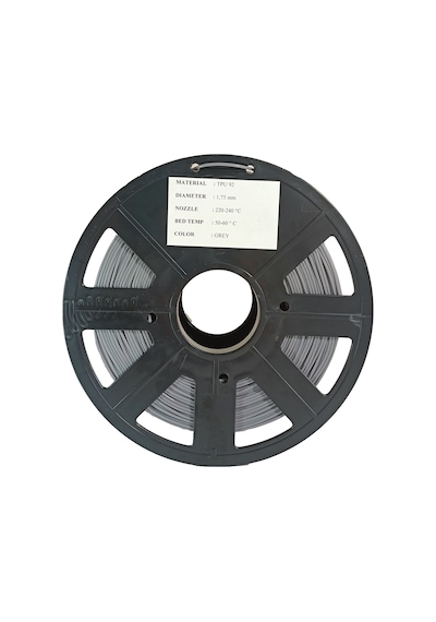 TPU FLEX ESNEK FİLAMENT 92A STANDART SERTLİK - GRİ
