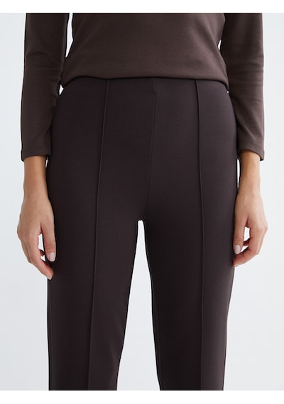 Lcw Modest Kahverengi Dar Fit Kadın Pileli Pantolon