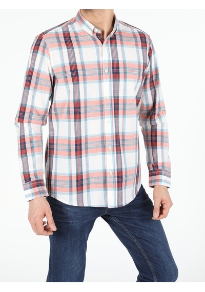 Colin's Turuncu Regular Fit Shirt Neck  Erkek Uzun Kol Gömlek CL1052645_Q1.V1_ORA