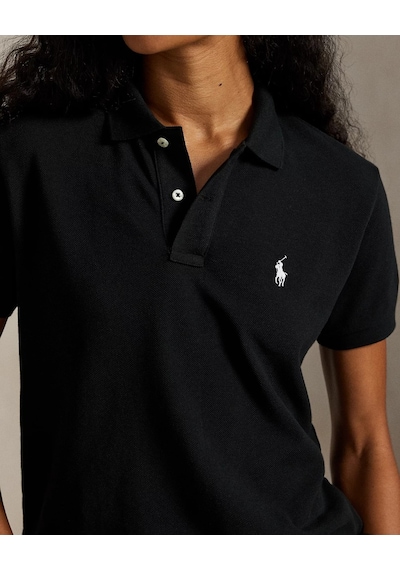 Polo Ralph Lauren Regular Fit Kadın File Polo T-shirt Siyah
