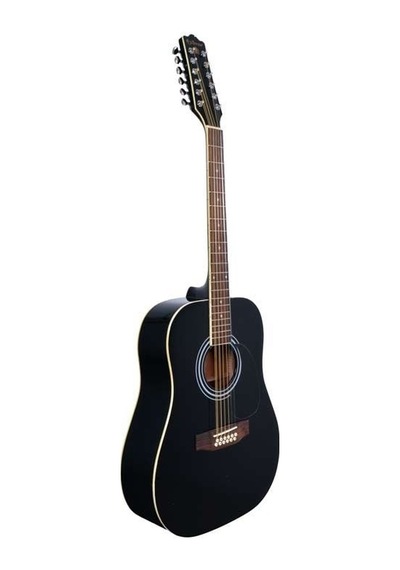 Extreme Xa12bk Akustik Gitar Siyah Ihlamur Gövde Kesik Kasa