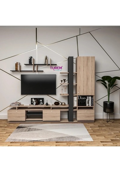 Feza Modern Tv Ünitesi Mdf Siyah Feza Modern Tv Ünitesi Mdf Siyah