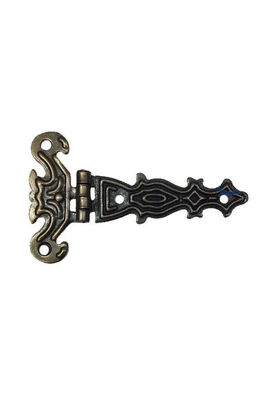 Dekoratif, Sac Tek Kuyruklu Menteşe - 40x68 Mm, Küçük, Antik, 100 Adet 11147012