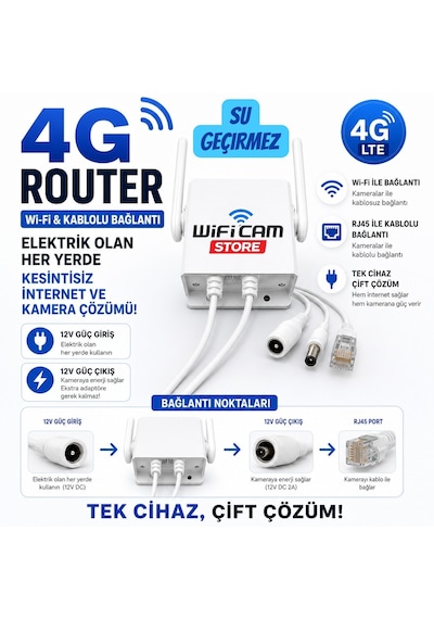4g Router - Wi-fi Ve Kablolu Bağlantı Destekli Kamera İstasyonu