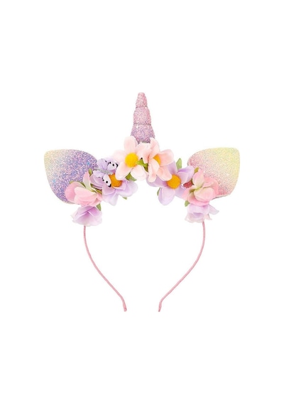 Çiçekli Unicorn Tacı Çok Renkli