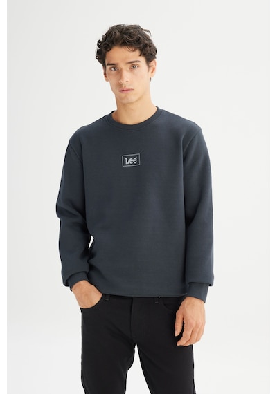 Lee Regular Fit Normal Kesim Bisiklet Yaka İçi Polarlı Antrasit Sweatshirt Gri