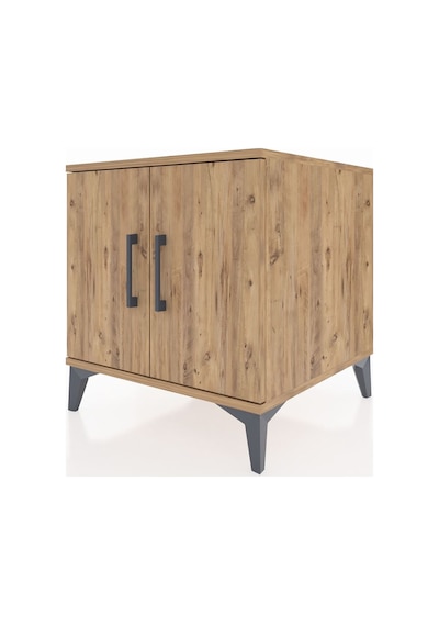 Kronos Komodin 2 Raflı 2 Kapaklı 60x59x64 Çam-çam Çam