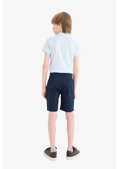 Defacto Ayıcılıklı Gabardin Şort Erkek Çocuk C2955A826SM - Lacivert