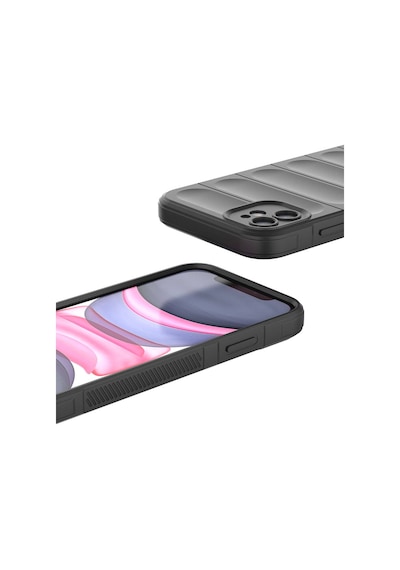 Zore İphone 11 Kılıf Esnek Tpu Oyuklu Arka Yüzey Tasarımlı Ogaa Etnik Silikon Kapak - Siyah