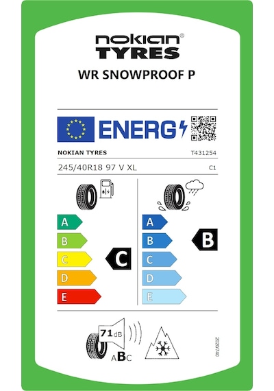 Nokian Tyres 245/40 R18 97V XL WR Snowproof P Kış Lastiği 2023