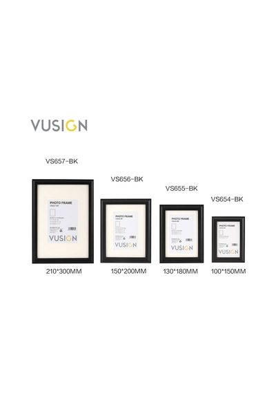 Vusıgn Vs656-bk Mdf Fotoğraf Çerçevesi 15x20 Cm Siyah Kabartmalı Çerçeve Masaüstü Ve Duvar Askılı