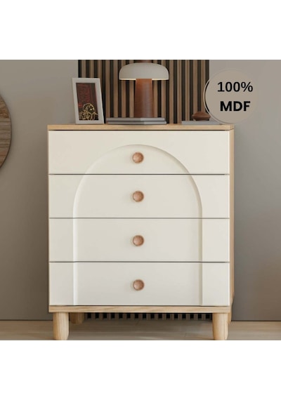 Papatya 4 Çekmeceli Mdf Şifonyer Aytaşı