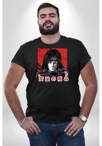 Angemiel Orochimaru Anime Siyah Büyük Beden Erkek Kadın Unisex Basic Ön Baskılı Tişört Siyah