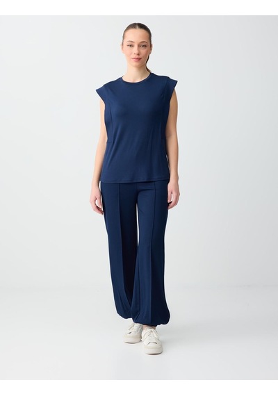 Jimmy Key Lacivert Normal Bel Lastikli Paça Uzun Modal Jogger Pantolon 6sw115629494