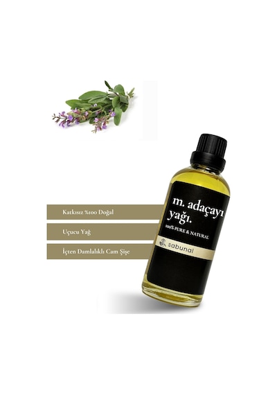 Sabunal Misk Adaçayı Yağı 100 ML - Aromaterapi ve Cilt Bakım Yağı