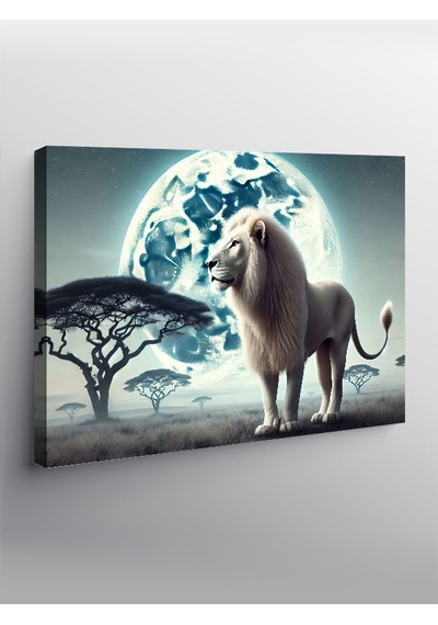 Kanvas Tablo Aslan Ve Afrika 100cmx140cm