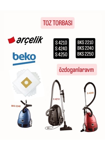 Arçelik Uyumlu Beko Toz Torbası 10 Adet Motor Filitreli