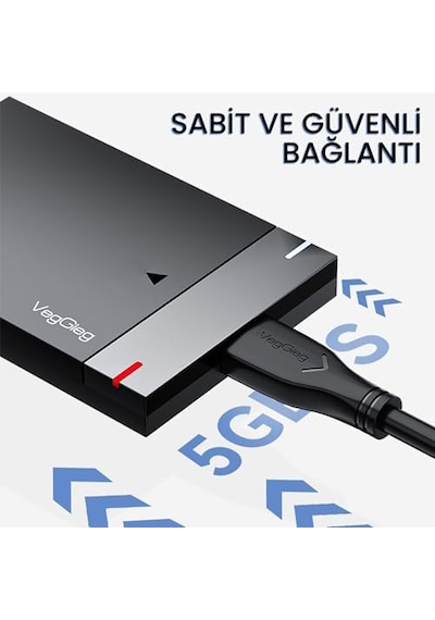Usb 3.0 Micro B Şarj Ve Data Hdd Kablosu 50 Cm