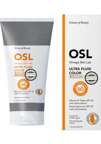 Osl Omega Skin Lab Ultra Fluid Spf 50 Magic Color 50 Ml Renkli Güneş Koruyucu