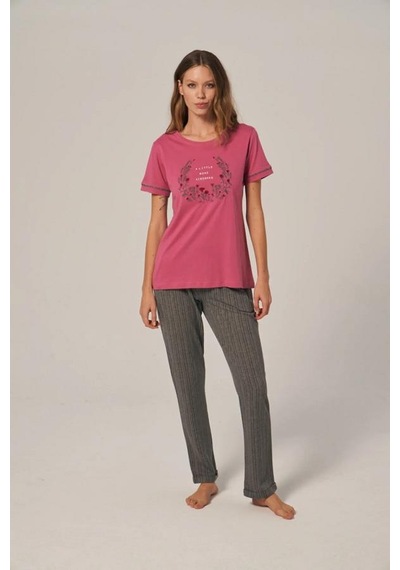 Poleren 7117 Yarım Kol Pijama Takımı 001