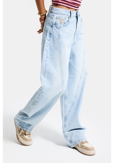 Kadın Ice 4s6-3 Balon Fit Cep Nakışlı Özel Tasarım Denim Jean Ice Kot