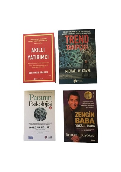 Akıllı Yatırımcı + Trend Takıpcısı + Paranın Psikolojısi + Zengın Baba Yoksul Baba 4 Set