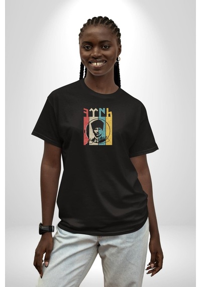 Atatürk İmzalı Türk Logo Siyah Oversize Unisex Ön Orta Minimal Baskılı Tişört Siyah